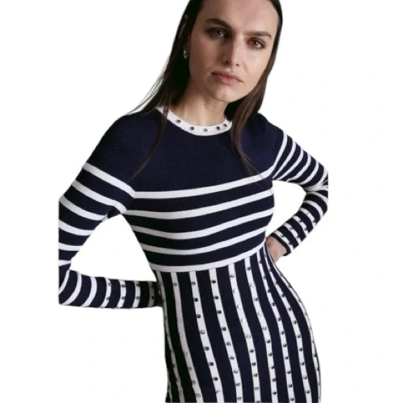 cable knit backless dress Underground White Backless Dress - US 6